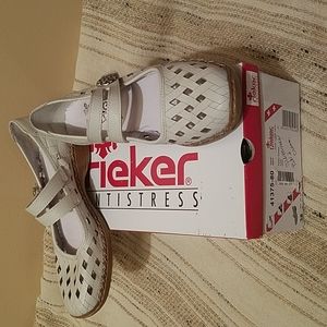 Rieker Women's  Drayton 41375 Casual Shoe, White, Size 7